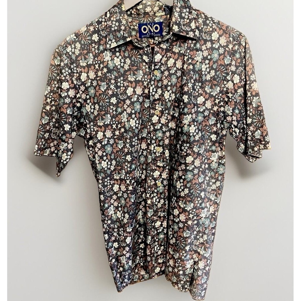 Vintage The ONO Shirt Lilo House Mens Small Floral Calico Button Down 70s Hawaii